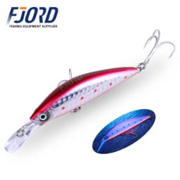 FJORD 70mm 17g Fishing Bait Heavy Minnow Laser Hard Artificial Bait Plastic Professional Seawater Lure Sinking Fishing Equipment