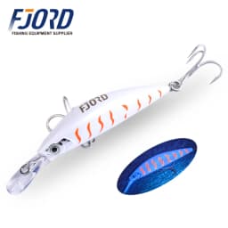 FJORD 70mm 17g Fishing Bait Heavy Minnow Laser Hard Artificial Bait Plastic Professional Seawater Lure Sinking Fishing Equipment