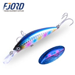 FJORD 70mm 17g Fishing Bait Heavy Minnow Laser Hard Artificial Bait Plastic Professional Seawater Lure Sinking Fishing Equipment