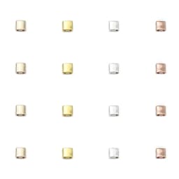 BTFBES Flat Square Hematite Double-hole Rose Gold Color Natural Stone 5x5mm Loose Beads For trendy Jewelry bracelet Making Diy