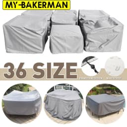Multiple Size Outdoor Furniture Cover Sofa Chair Table Cover Rain Snow Dust Covers Waterproof Cover Gray