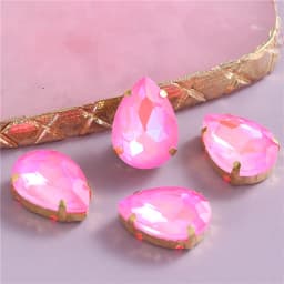 New Teardrop Glass Sew On Rhinestones With Gold Claw Glitter Crystals Stones For Sewing Clothes Shoes Diy 10x14mm 13x18mm