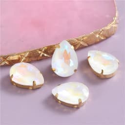 New Teardrop Glass Sew On Rhinestones With Gold Claw Glitter Crystals Stones For Sewing Clothes Shoes Diy 10x14mm 13x18mm