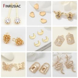 DIY Jewelry Making 14k Gold Plated " HAND MADE" Letter Tag Charm Pendants Accessories For Bracelet Necklace