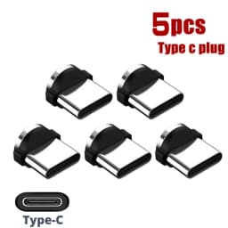5pcs Mobile Phone Type c Dust Plug for USB C Micro Replacement Parts Converter Magnetic Tips Charging Cable Adapter