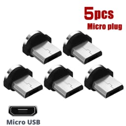 5pcs Mobile Phone Type c Dust Plug for USB C Micro Replacement Parts Converter Magnetic Tips Charging Cable Adapter