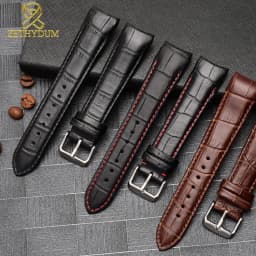 Genuine leather bracelet curve end watch-Strap 20mm for citizen BL9002-37 05A BT0001-12E 01A watch band 21mm watchband 22mm