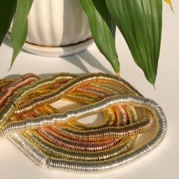 3/4/6/8mm Natural Stone KC Gold Silver Plated Hematite Beads Flat Round Rondelle Beads For Making Jewelry Diy Bracelet Necklace