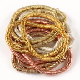3/4/6/8mm Natural Stone KC Gold Silver Plated Hematite Beads Flat Round Rondelle Beads For Making Jewelry Diy Bracelet Necklace