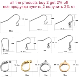 20-50pcs Gold Stainless Steel Hypoallergenic Earring Hooks Fish Earwire Earrings Clasps Earring Wires For Jewelry Maki