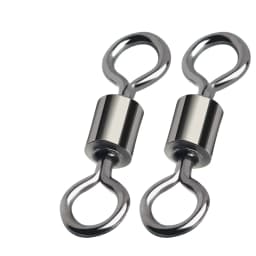 DNDYUJU 50PCS Rolling Swivel Solid Ring LB Lures Fishing Hooks Barrel Bearing Fishing Connector 15 Sizes