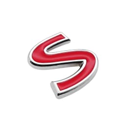 1 Pcs Red S Logo Car Sticker 3D Emblem Badge Decal Decoration Accessories For Infiniti Q50 Q50S Q50L G37 G25 QX70 FX35 FX37