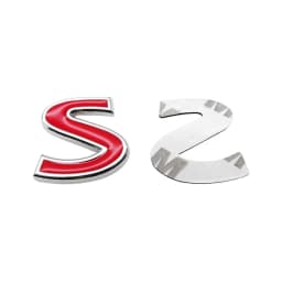 1 Pcs Red S Logo Car Sticker 3D Emblem Badge Decal Decoration Accessories For Infiniti Q50 Q50S Q50L G37 G25 QX70 FX35 FX37