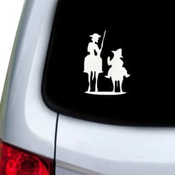 STICKER VINYL Famous novel Don Quixote Cervantes character sketch CAR STICKER