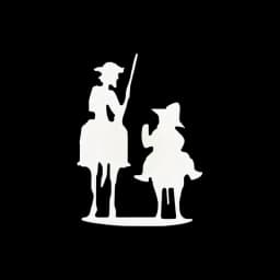 STICKER VINYL Famous novel Don Quixote Cervantes character sketch CAR STICKER