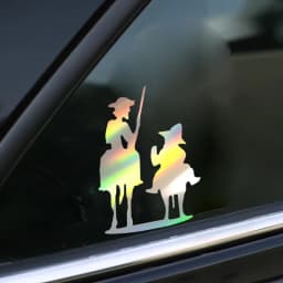 STICKER VINYL Famous novel Don Quixote Cervantes character sketch CAR STICKER