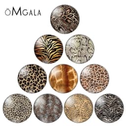 New Animal skin leopard Print Patterns 8mm/10mm/12mm/18mm/20mm/25mm Round photo glass cabochon demo flat back Making findings