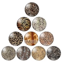 New Animal skin leopard Print Patterns 8mm/10mm/12mm/18mm/20mm/25mm Round photo glass cabochon demo flat back Making findings