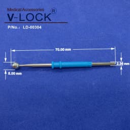2026 Wholesale Electrosurgical Cautery Pencil Needle Electrode 2.36*70mm for Disposable ESU Pencil 10pcs Packing