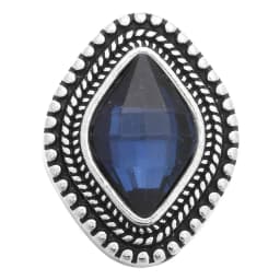 6pcs/lot Ink Blue Snap Jewelry Rhinestone Flower 18mm Snap Buttons Jewelry Fit 18mm 18mm Leather Snap Button Bracelet