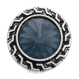 6pcs/lot Ink Blue Snap Jewelry Rhinestone Flower 18mm Snap Buttons Jewelry Fit 18mm 18mm Leather Snap Button Bracelet