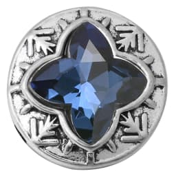 6pcs/lot Ink Blue Snap Jewelry Rhinestone Flower 18mm Snap Buttons Jewelry Fit 18mm 18mm Leather Snap Button Bracelet