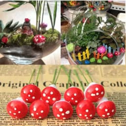 Cute Village House Miniature Garden Mini Craft Figurine Plant Pot Garden Ornament Miniature Fairy Garden Decor DIY Accessories