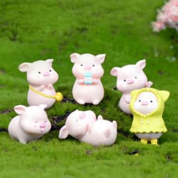 Cute Village House Miniature Garden Mini Craft Figurine Plant Pot Garden Ornament Miniature Fairy Garden Decor DIY Accessories