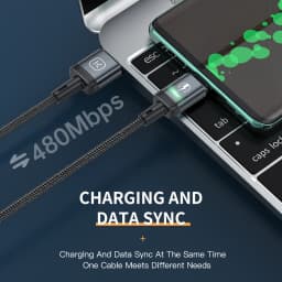 KUULAA 【New version】LED Magnetic USB Cable 3A Fast Charging Type C Cable Magnet Charger Micro USB Cable for iPhone xiaomi cord