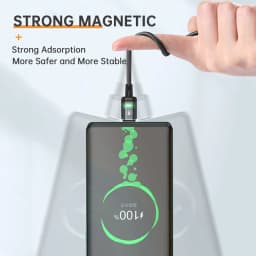 KUULAA 【New version】LED Magnetic USB Cable 3A Fast Charging Type C Cable Magnet Charger Micro USB Cable for iPhone xiaomi cord