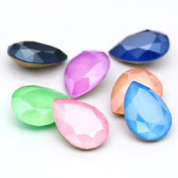 20 Pieces  Mocha Series Drop Rhinestones Glass Rhinestones Strass Crystal Pointback Rhinestones Glue on DIY Accessories