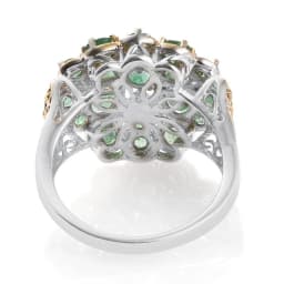 Fashion 2 Gold Color Green  Zircon Rings Set for Wedding Engagement Promise Bridal Party Jewelry