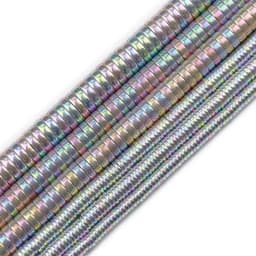 Gold Color,Purple,Green,Flat Round Coin Hematite 3/4/6/8mm Natural Stone Spacers Loose Beads For Jewelry Making DIY Accessories