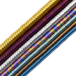 Gold Color,Purple,Green,Flat Round Coin Hematite 3/4/6/8mm Natural Stone Spacers Loose Beads For Jewelry Making DIY Accessories