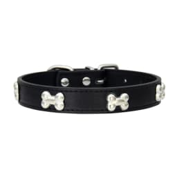 Pet Dog Collar Bone Leather Durable Pet Supplies Accessories Neck Strap Collar for Dog Puppy Pug Collars for Small Large Dogs