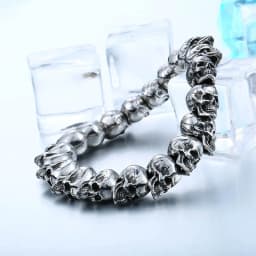 Domineering Men's Skull Bracelet Retro Punk Biker Bracelet Hip Hop Jewelry Cool Band Skeleton Bracelet Male Jewelry Party Gifts
