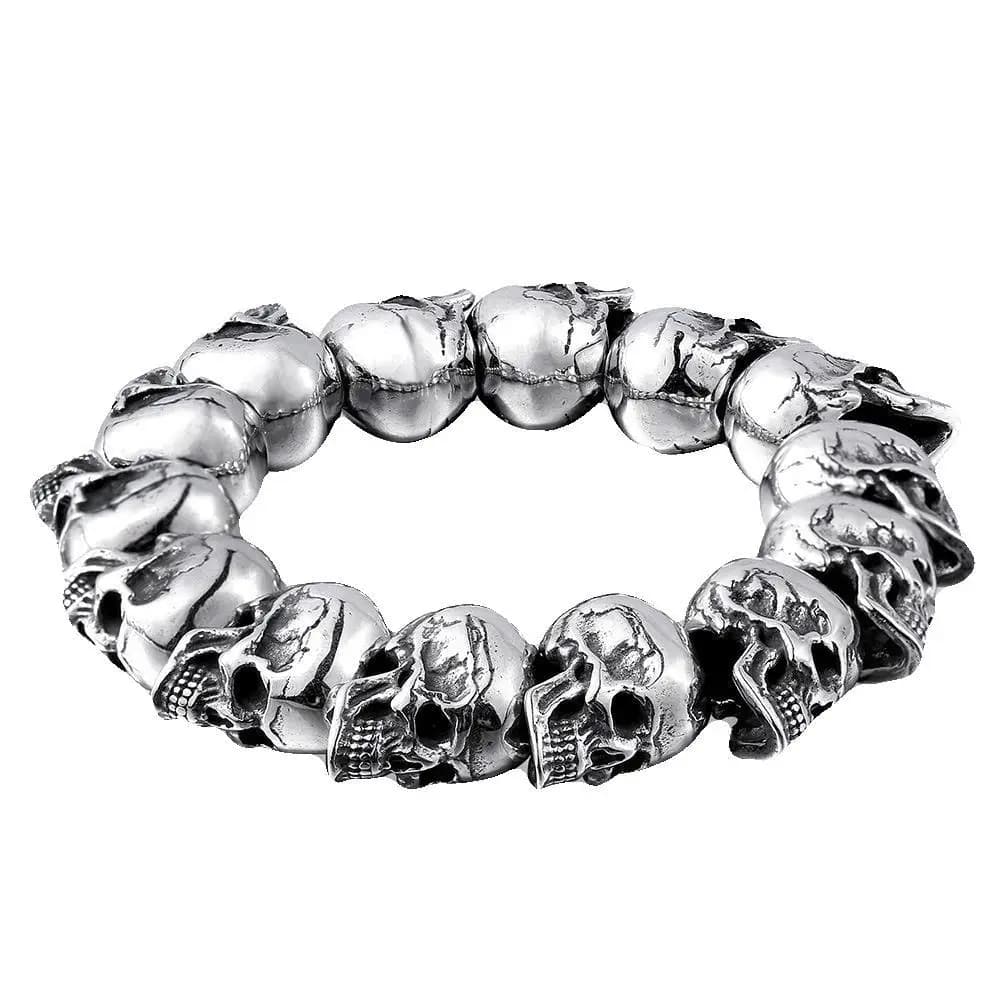 Domineering Men's Skull Bracelet Retro Punk Biker Bracelet Hip Hop Jewelry Cool Band Skeleton Bracelet Male Jewelry Party Gifts