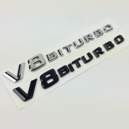 V8 V12 Biturbo Emblem Badge Decal 3D Car Sticker Emblem Logo For Benz BMW VW Hyundai Mazda Opel Skoda Toyota Audi HondaChevrolet