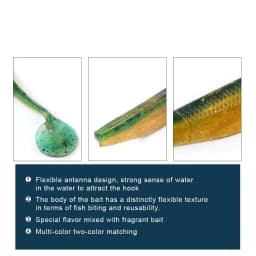 9/12/16cm Soft Fishing Lure Wobblers Artificial Silicone Bait T-Tail Worm Jig Easy Shiner For Pike Bass