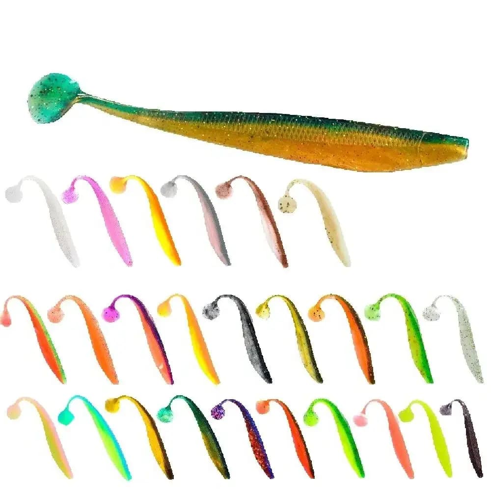 9/12/16cm Soft Fishing Lure Wobblers Artificial Silicone Bait T-Tail Worm Jig Easy Shiner For Pike Bass
