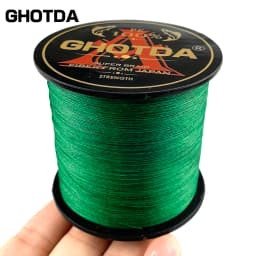 GHOTDA High Density Weaves Fishing Line 4 Strands 300M 100M Multifilament PE Braided Wire Cast Rod Sea Fishing Gear Accessories