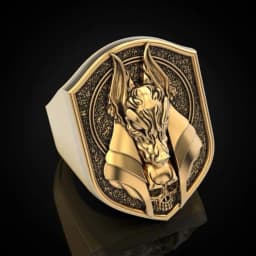 New 2020 The ring of Anubis The Egyptian God of death golring-platedwerewolf ring
