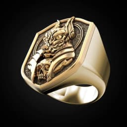 New 2020 The ring of Anubis The Egyptian God of death golring-platedwerewolf ring