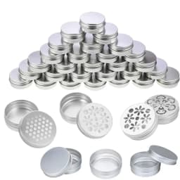 10Pcs Empty 5g-60g Round Aluminum Tin Jars W/ Screw Lid for Aromatherapy Creams Balm Nail Candle Cosmetic Container Tea Cans