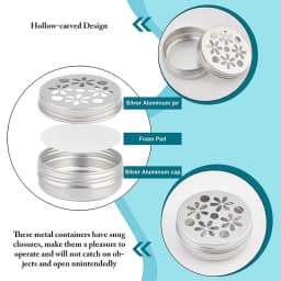 10Pcs Empty 5g-60g Round Aluminum Tin Jars W/ Screw Lid for Aromatherapy Creams Balm Nail Candle Cosmetic Container Tea Cans