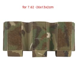 Tactical 5.56/7.62 Triple Magazine Pouch Magazine Holder with Hook Fasteners for MK3/MK4 Chest Rig Magazine Insert Pouch