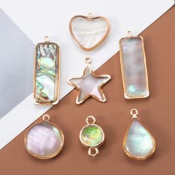 10pcs 5pcs Shell Pendant Heart Star Copper Charms Pendants for DIY Earrings Bracelet Necklace Jewelry Making DIY Components