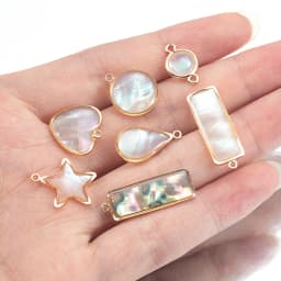 10pcs 5pcs Shell Pendant Heart Star Copper Charms Pendants for DIY Earrings Bracelet Necklace Jewelry Making DIY Components