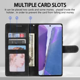 Wallet Card Slot Magnetic Flip Leather Case For Samsung Galaxy Note 20 Ultra 10 Lite 9 S8 S9 S10 S20 S21 A05s A06 A07 A14 A26