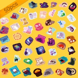 50pcs Motivational Stickers, Teenagers Inspirational Stickers, Healing Texter Decals for Kettles Laptop Diary Scrapbook